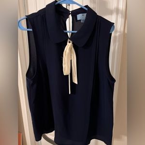 black top with built in tie